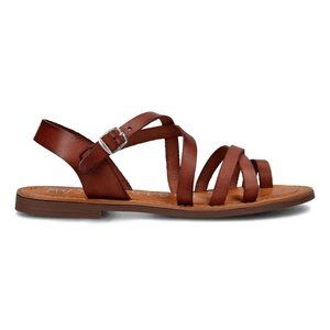 Brown Zalo Leather Sandals by Musse & Cloud